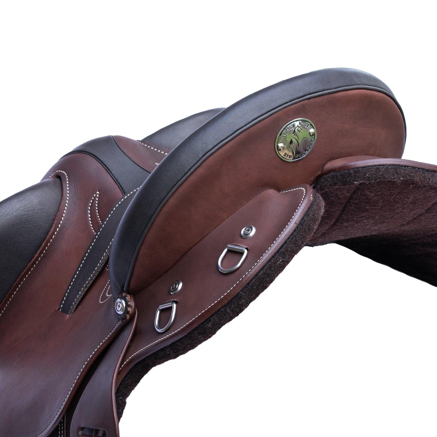 Syd Hill Barkley Stock Leather Horse Saddle With Swinging Fender And Adjustable Tree