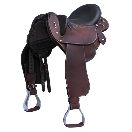 Syd Hill Barkley Stock Leather Horse Saddle With Swinging Fender And Adjustable Tree