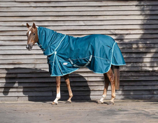 Caribu Eclipse Detach-a-Neck Horse Rainsheet Green