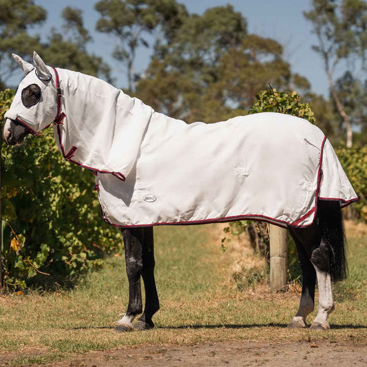 Caribu Navis Flag Hooded Combo Horse Rug Navy & Red
