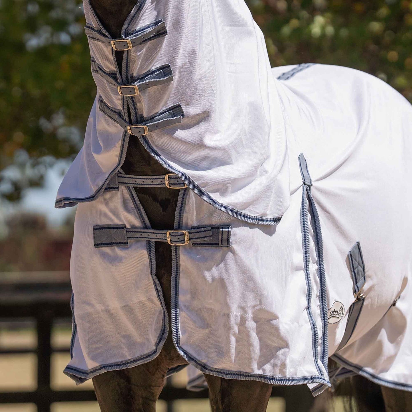 Caribu Enduro Mesh Combo Horse Rug Blue Fog
