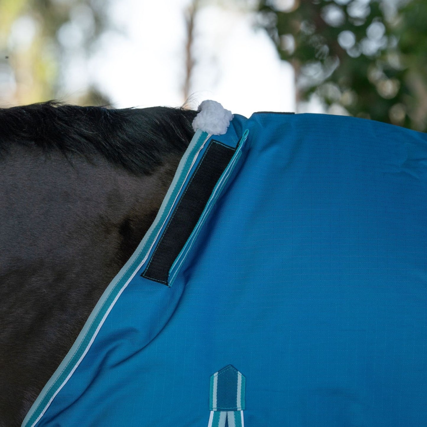 Caribu Alpine Scrunch Detach-a-Neck Horse Rug 100g Ocean Crest