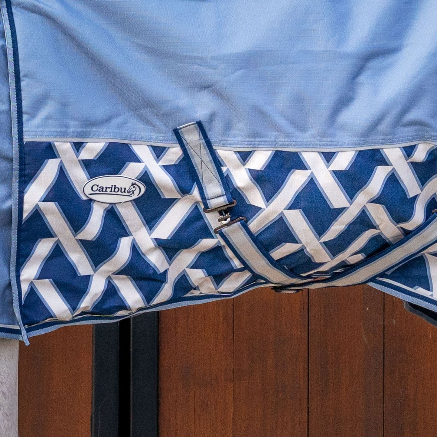 Caribu Alpine Detach-a-Neck Horse Rug 250g Sky Geo