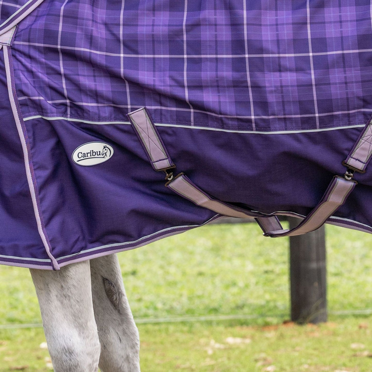 Caribu Eclipse Detach-a-Neck Rainsheet 1200D Purple Tartan